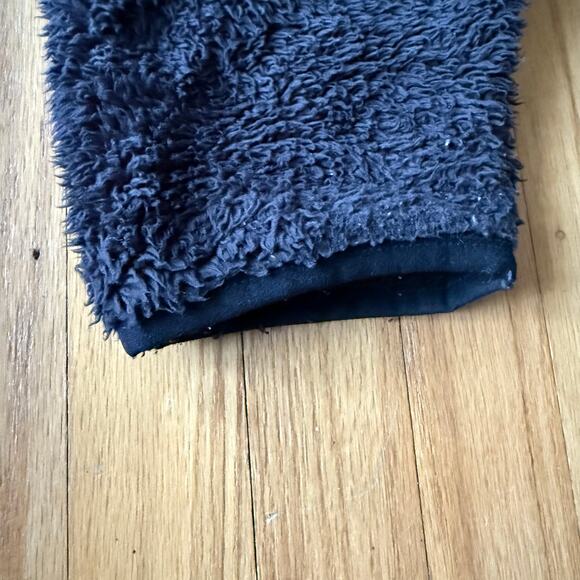 Victoria's Secret Pink Black Sherpa Full Zip Teddy Fleece Jacket Size L Cozy - Picture 9 of 14